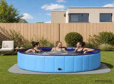 Pool Ground Mat 36 pcs 350 cm Round EVA Foam Grey 42042640