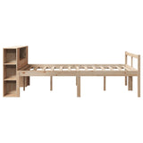 ZNTS Bookcase Bed without Mattress 150x200 cm King Size Solid Wood Pine 3321971