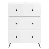 Drawer Cabinet High Gloss White 66 x 34.5 x 90 cm 895529