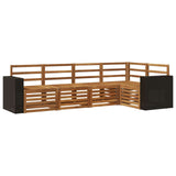 Sectional Sofa Set 5 pcs Natural Solid Acacia Wood 3384360