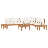 Garden Sofa Set 4 pcs Brown and Cream 3356866