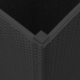 Garden Planters 4 pcs Black 32.5x32.5x57 cm PP 367853