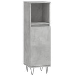 ZNTS 3 Piece Bathroom Cabinet Set Concrete Grey Engineered Wood 3187793
