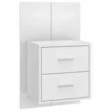 810990 Wall-mounted Bedside Cabinets 2 pcs White