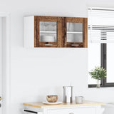Hanging Cabinet with Storage Old Wood and White 80 x 31 x 40 cm 884238