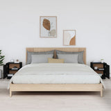 Bedside Cabinets 2 pcs Black 40x34x45 cm Solid Wood Pine 818284