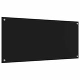 Kitchen Backsplash 2 pcs Black 110 x 50 cm Tempered Glass 3415495