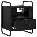 Hanging Bedside Cabinet 2 pcs Black Oak 40 x 30 x 50 cm 8013555