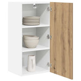 Hanging Cabinet with Door Artisan Oak and White 40 x 31 x 80 cm 884265