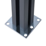 Fence Posts 2 pcs Dark Grey 185 cm Aluminium 148986