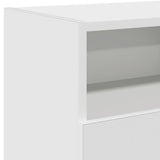 TV Cabinet with LED Lights White 120x30x50 cm 804301