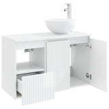 Bathroom Furniture Set 2 pcs High Gloss White Engineered Wood 3404028