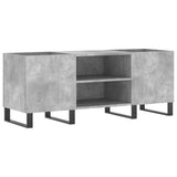 Record Cabinet Concrete Grey 121x38x48 cm Engineered Wood 831688