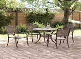 Garden Dining Set 5 pcs Bronze Aluminium 3334700