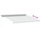 Manual Retractable Awning Anthracite&White 400x350 cm 3215792