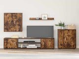 TV Cabinet Set Wall-mounted 4 pcs Somoked Oak Engineered wood 3397900