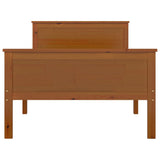 Bed Frame without Mattress Honey Brown Solid Wood Pine 90x200 cm 322188
