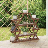 Flower Stand 110x25x105 cm Solid Wood Fir 362877