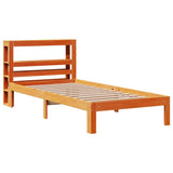 Bed Frame without Mattress Wax Brown 90x200 cm Solid Wood Pine 3306062