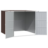 Garden Shed Brown 195x198x159 cm Galvanised Steel 46256