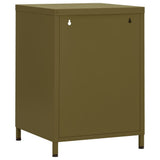 Nightstands 2 pcs Olive Green 35x35x51 cm Steel 3095214