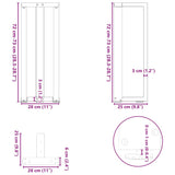 Console Table Legs T-Shaped 2 pcs Black 25x28x cm Steel 4013043
