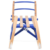Foldable Sledge with Backrest 110 cm Plywood 93700