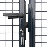 Mesh Garden Gate Galvanised Steel 300x100 cm Grey 143363