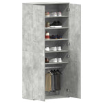 Shoe Cabinet with Door Grey 80 x 39 x 180 cm Engineered wood 3333869