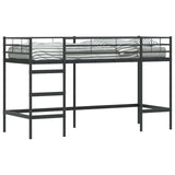 Kids'Loft Bed Frame Black 74.5 x 190 cm Steel 42020759