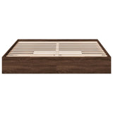 Bed Frame with Drawers without Mattress Brown Oak 200x200 cm 3280635