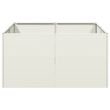 Planter White 80x80x40 cm Cold-rolled Steel 860739