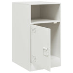 ZNTS Bedside Cabinet White 34.5x39x62 cm Steel 841773