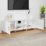 TV Cabinet White 150x30x50 cm Engineered Wood 812618