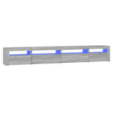 TV Cabinet with LED Lights Grey Sonoma 270x35x40 cm 3152752