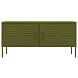 TV Cabinet Olive Green 105x35x50 cm Steel 336225