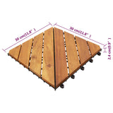 Decking Tile 30 pcs Brown 30 x 30 cm Acacia Hardwood 3444893