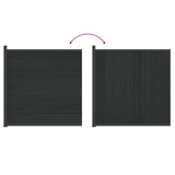 Fence Panel WPC and Aluminium Black 42039054