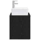 Bathroom Furniture Set Black Oak Engineered Wood 3404383