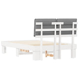Bed Frame with Upholstered Headboard Light Grey 120 x 190 cm 877298