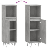 Bathroom Cabinet Concrete Grey 30x30x100 cm Engineered Wood 831560