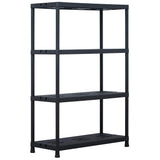 Storage Shelf Racks 2 pcs Black 220 kg 90x40x138 cm Plastic 276262