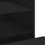 ZNTS Bedside Cabinet Black 45x50x50 cm Engineered Wood 848277