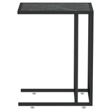 Computer Side Table Black Marble 50x35x65 cm Tempered Glass 331651