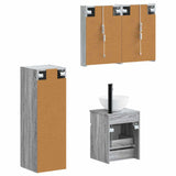 Bathroom Furniture Set 4 pcs Grey Sonoma 3407476