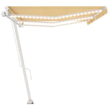 Manual Retractable Awning with LED 600x300 cm Yellow and White 3069603