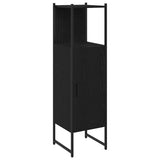Bathroom Furniture Set with Shelf 4 pcs Black Engineered wood 3334404