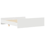 Bed Frame without Mattress White 200x200 cm 3203733
