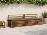 2-Piece Bench Cushions SOEST 2 pcs 100% Polyester Grey 950087