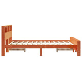 Bed Frame with Headboard Wax Brown 140 x 200 cm Engineered Wood 3394227